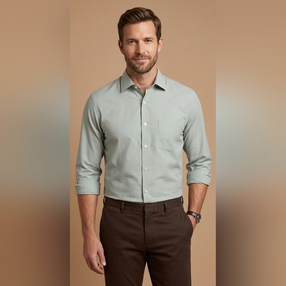 Van Heusen Other - $60 Van Heusen Mens Classic Regular-Fit Stain Shield Stretch Shirt